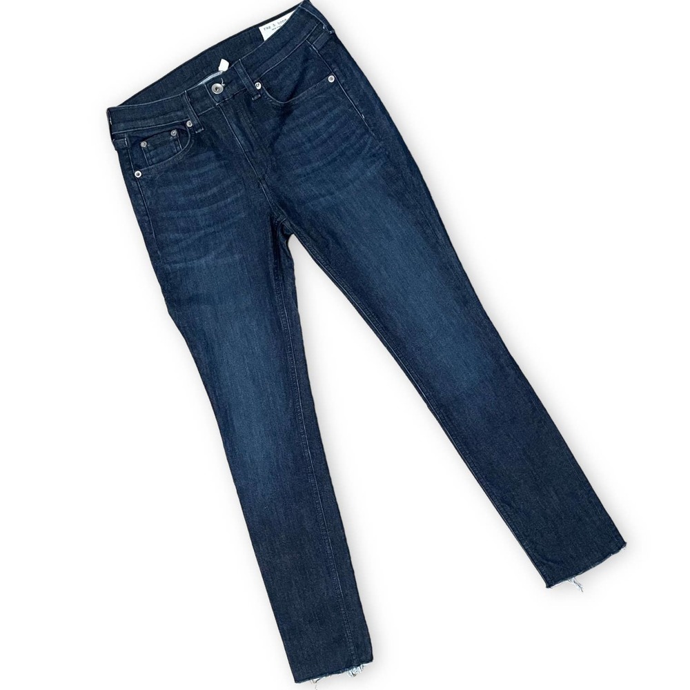 Rag & Bone Mid-Rise Skinny Leg with Raw Hem Jeans Women’s Size 27 - Picture 3 of 10
